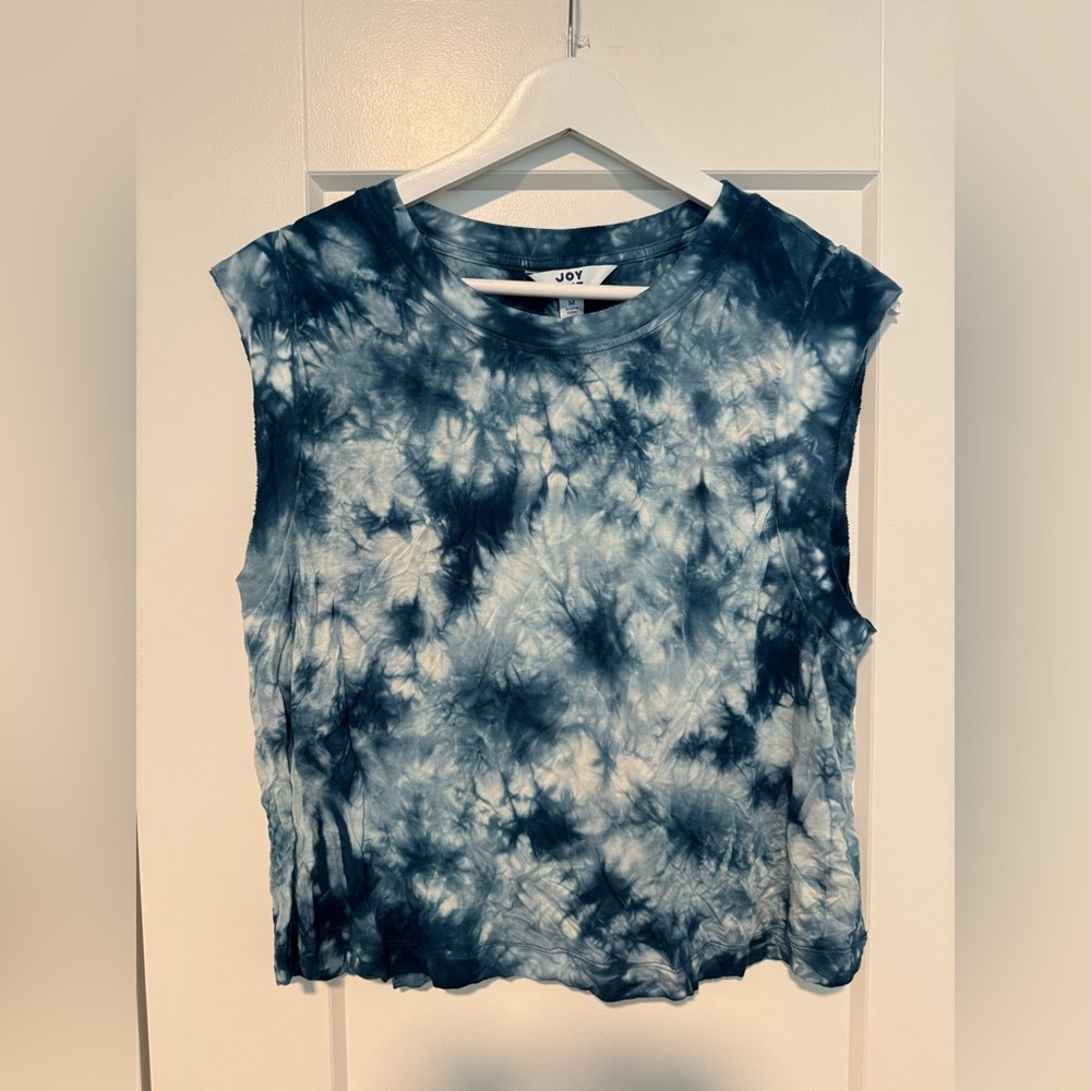 JoyLab Navy Tie-Dye Muscle Tee